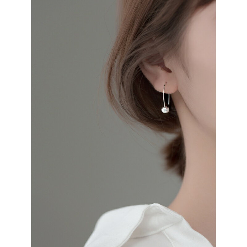 福雅軒 s925銀耳環女韓版氣質時尚可愛珍珠個性甜美耳鉤耳墜飾品