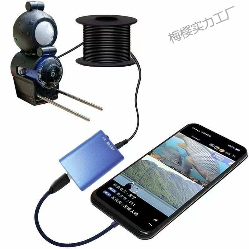 水底看魚神器水下探頭可視探魚器高清釣魚攝像攝影頭錨魚手機直播鑫弘-戶外運動