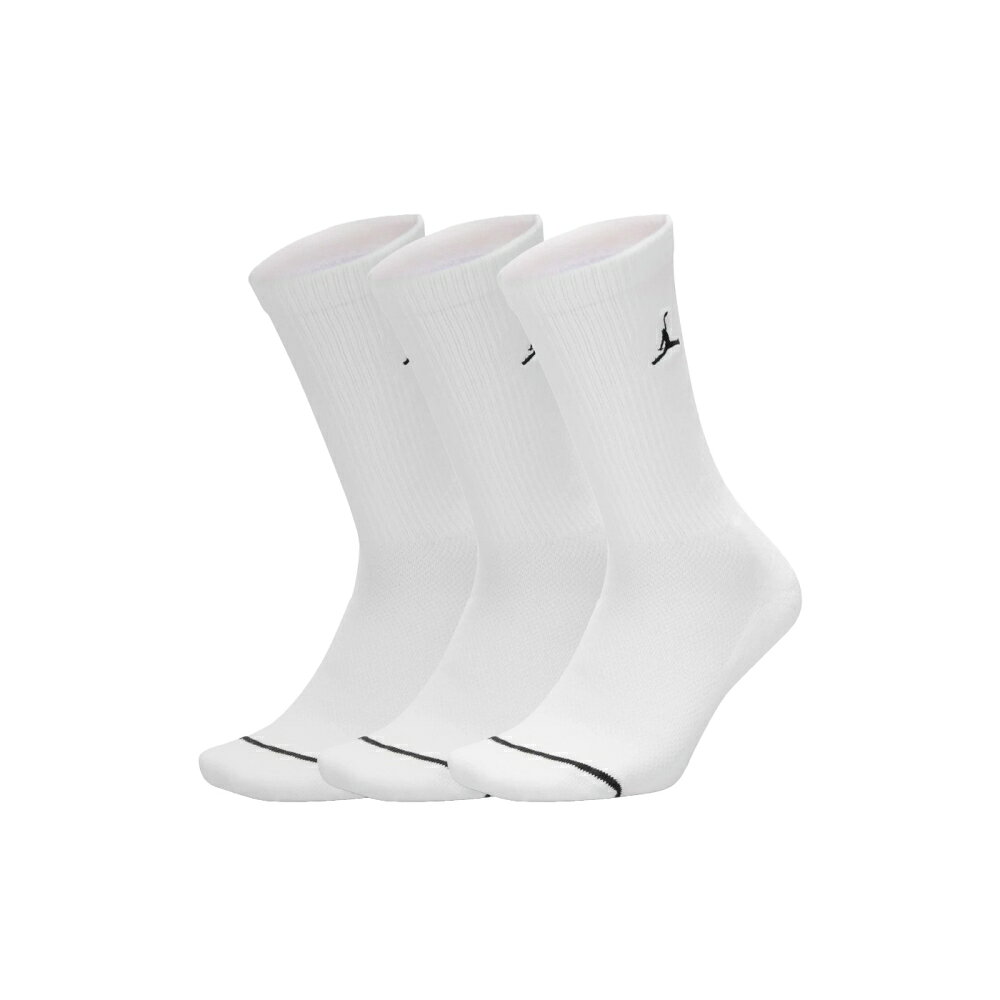 NIKE JORDAN 男女中筒襪(三雙入 Dri-FIT吸濕排汗 襪子 訓練 慢跑「IR6319-100」≡排汗專家≡
