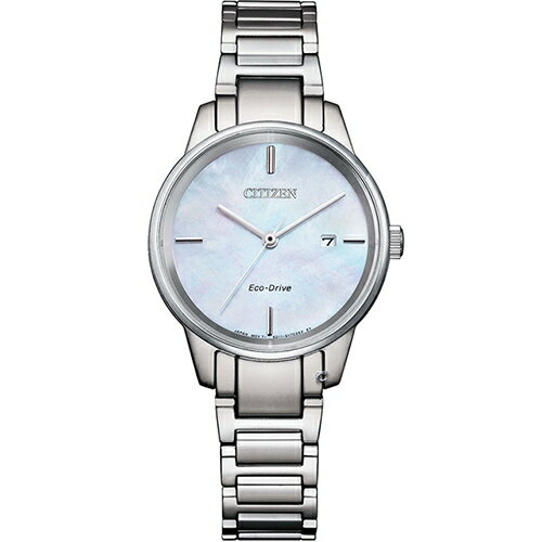 CITIZEN 星辰錶 LADY'S 簡約甜美時尚腕錶(EW2590-85D)-29mm-白貝鋼帶【刷卡回饋 分期0利率】【APP下單22%點數回饋】