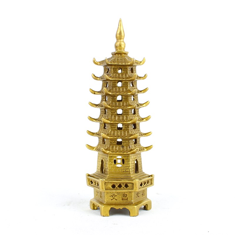 現貨 銅工藝品 銅文昌塔 7層 高13.5cm