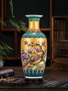 景德鎮陶瓷器仿古琺瑯彩大花瓶插花中式家居客廳裝飾品落地擺件