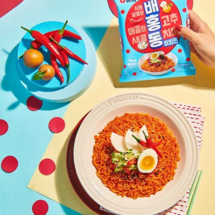 韓國 農心 辣味冷拌麵 梨子水蘿蔔清爽風味