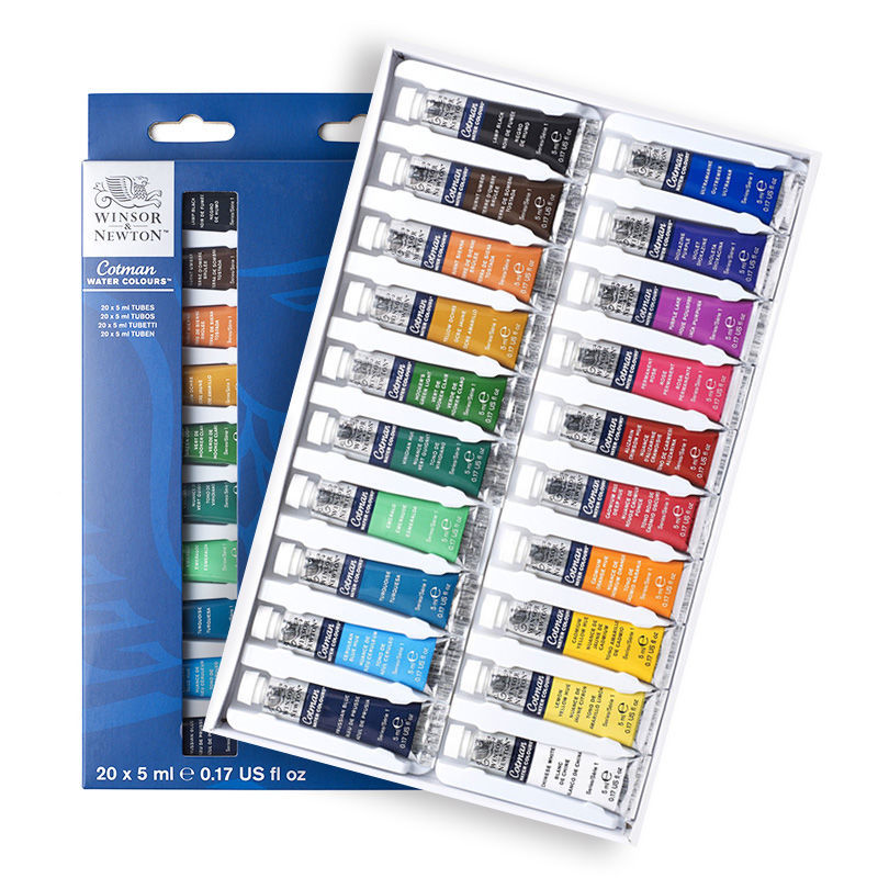 顏料 溫莎頓歌文水彩顏料常用12色18色24色套裝5ml8ml21ml固體半塊裝