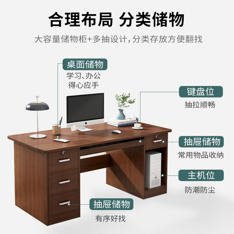 電腦臺式桌家用簡約現代臥室書桌學生寫字桌組合職員辦公桌電腦桌