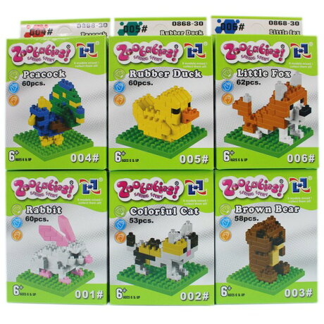 Bricks積木0868 30 可愛動物積木 一套 一套6款入 促30 Diy益智積木 Cf 旻泉精品批發網 Rakuten樂天市場
