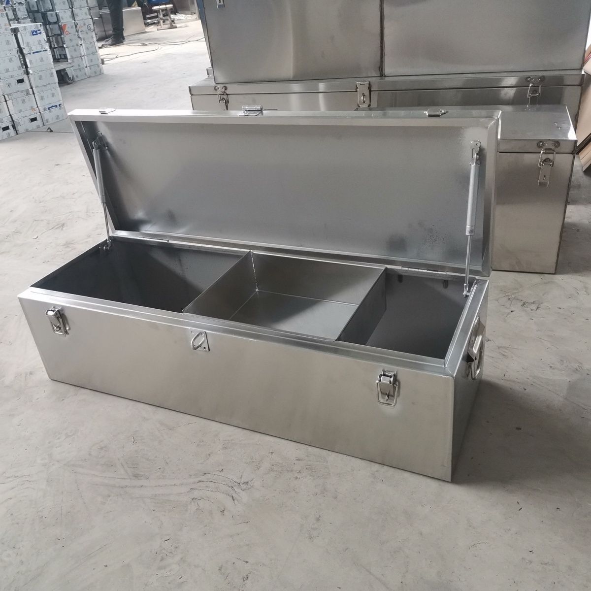 爆殺同行！【免運】 收納箱 儲物箱 工具箱 不銹鋼工具箱定製皮卡三輪貨車叉車可移動儲物箱工程車收納箱防水【八折下殺】【可開發票】【限時減免】