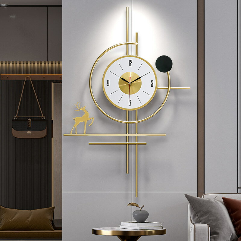 掛鐘 掛鐘客廳2023新款時鐘創意裝飾鐘表藝術輕奢網紅現代大氣簡約-快速出貨