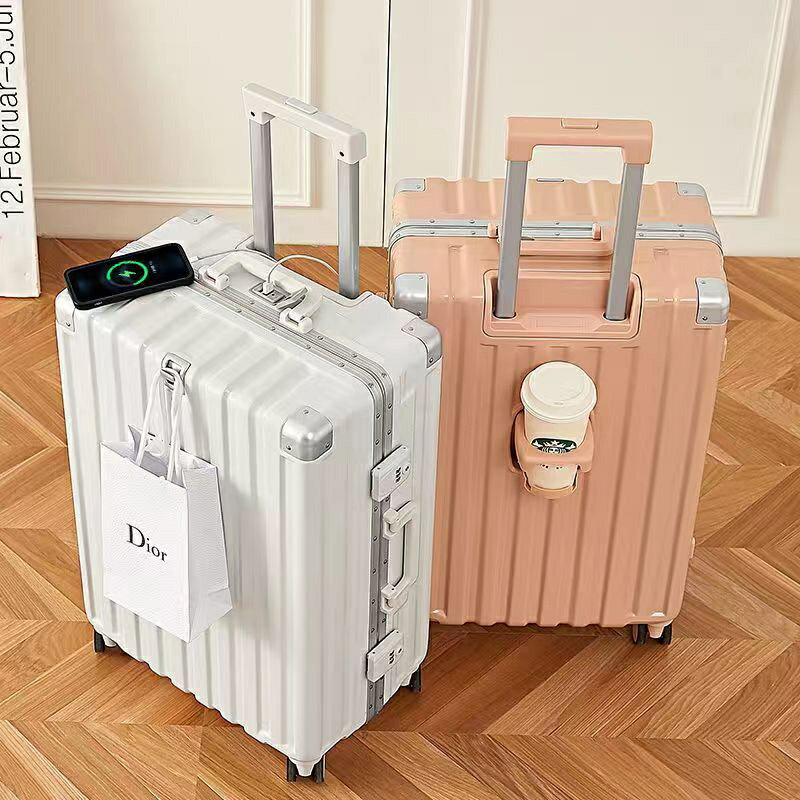 行李箱女2023新款多功能可充電拉桿箱20寸登機箱男學生旅行皮箱子 3QV8