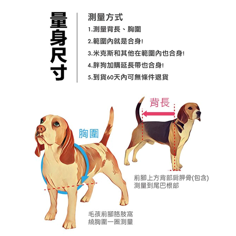量身狗狗衣服尺寸介紹 0