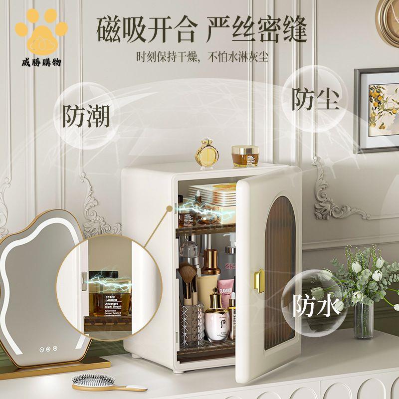 限時減免！收納盒 收納櫃 檔案盒 抽屜盒 網紅衛生間大容量化妝品收納箱梳妝臺防塵護膚品收納化妝刷收納 特價出 現貨 開發票【hua3/20】