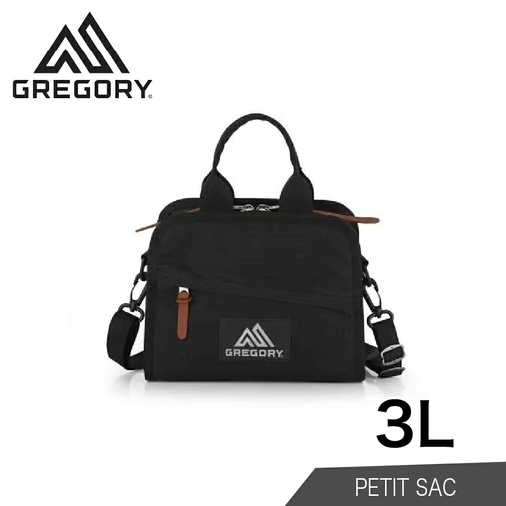 【GREGORY 美國 3L PETIT SAC斜背包《黑》】155510/側背包/休閒包/兩背/兩用包