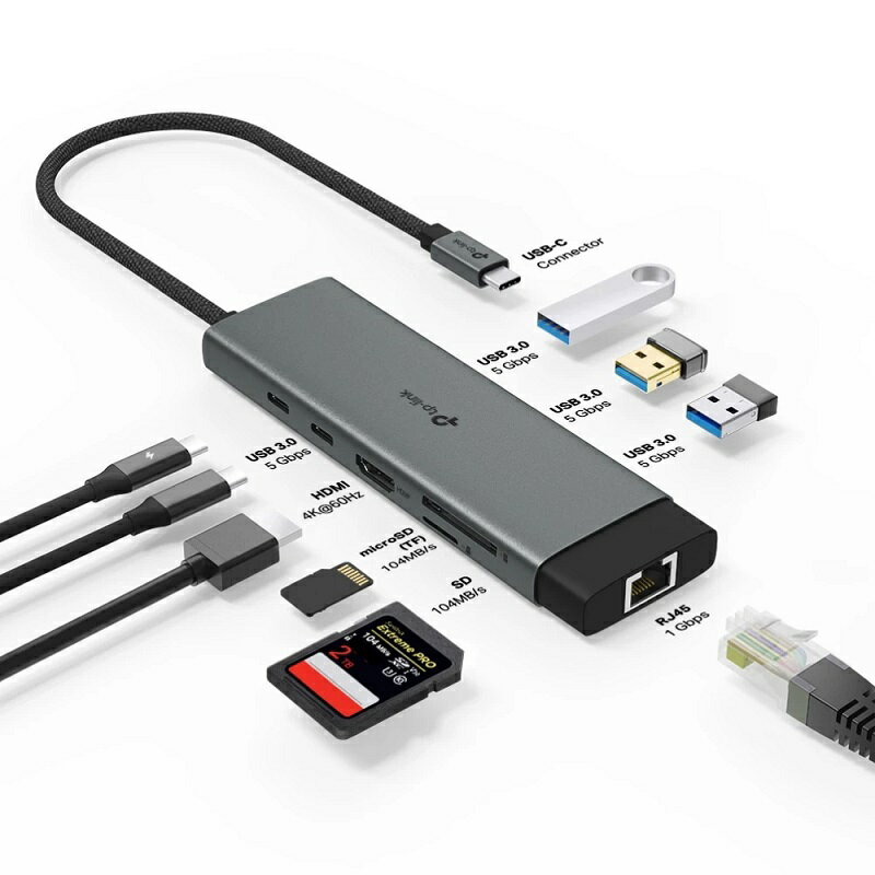 米特3C數位–TP-LINK UH9120C USB Type-C 九合一集線器 HUB 轉接器 9埠 PD快充