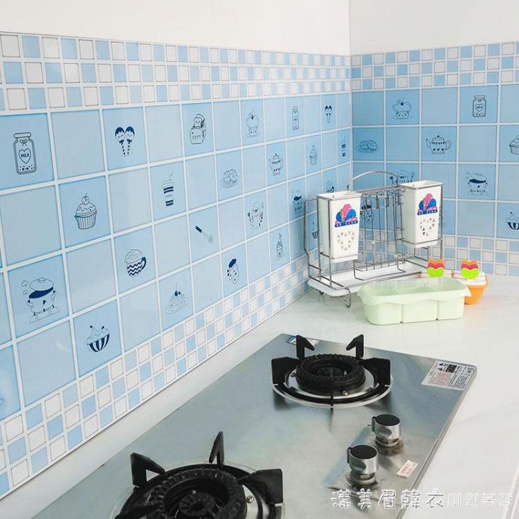 廚房防油貼紙防火耐高溫防水防潮墻紙櫥櫃灶臺臺面油煙機壁紙自粘 NMS【摩可美家】