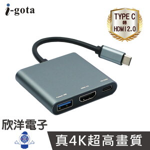 ※ 欣洋電子 ※ i-gota TYPE-C TO HDMI 2.0 超高畫質 影音轉接器 (TC-H20) N-SWITCH遊戲機支援