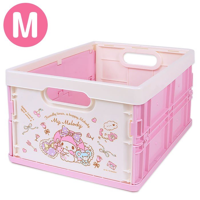 大賀屋 日貨 美樂蒂 可拆式 收納箱 M 收納 居家 My Melody MM 三麗鷗 正版 L00010939