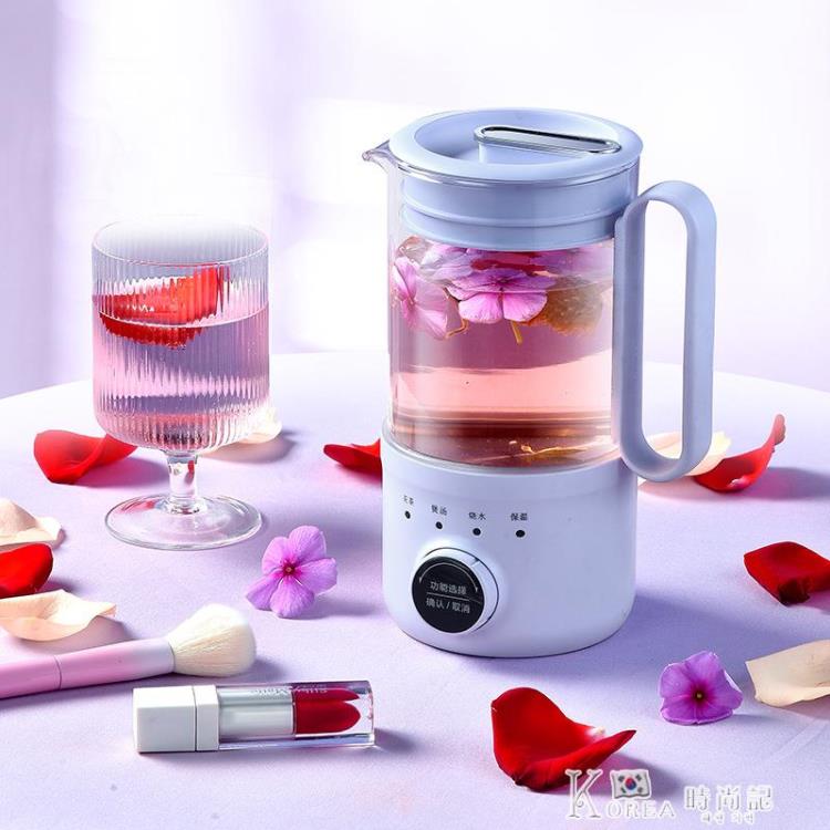 水壺 110V一體式玻璃便攜煮茶器電熱水杯迷你燒水壺家用煮花茶壺 【林之舍】