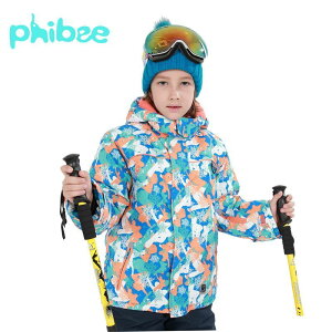 新款兒童滑雪服單板女童男童滑雪防摔服上衣保暖沖鋒衣防風水外套