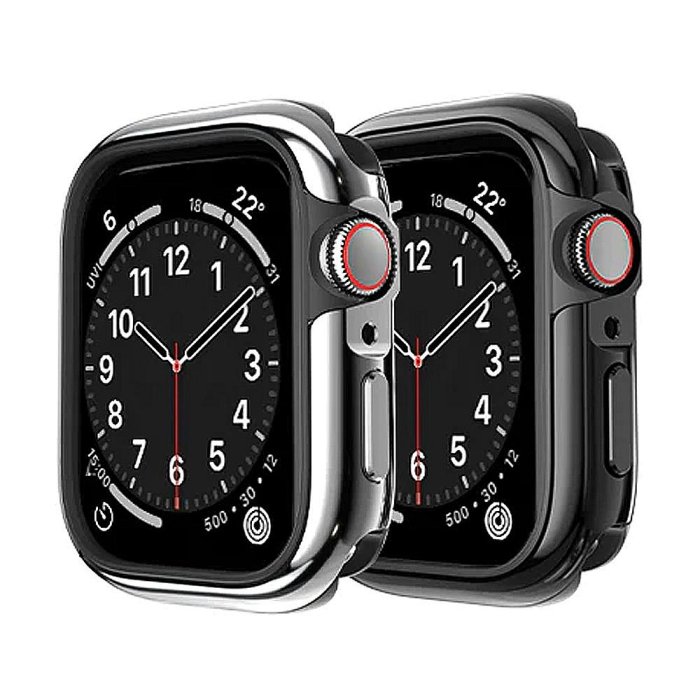 MAGEASY Apple Watch S4/S5/S6/S7/S8/S9/SE (40/41/44/45) 亮面金屬保護殼 保護套【APP下單4%點數回饋】