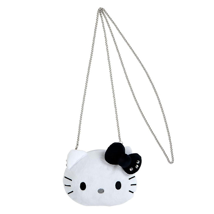【震撼精品百貨】Hello Kitty 凱蒂貓~日本三麗鷗sanrio KITTY絨毛造型斜揹包-黑*37287