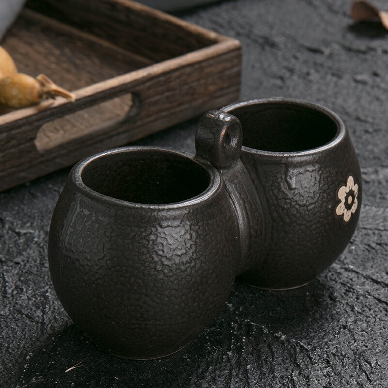 粗陶黑色陶瓷調味罐創意歐式調味鹽罐調味料罐瓶調味盒廚房收納罐