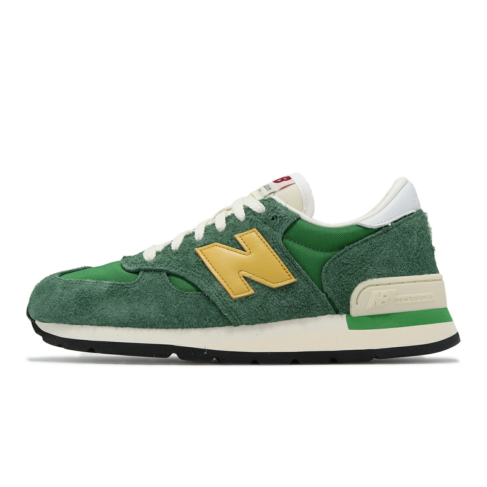 New Balance NB 休閒鞋 990 男鞋 美製 綠 黃 復古 麂皮 運動鞋 NB 紐巴倫