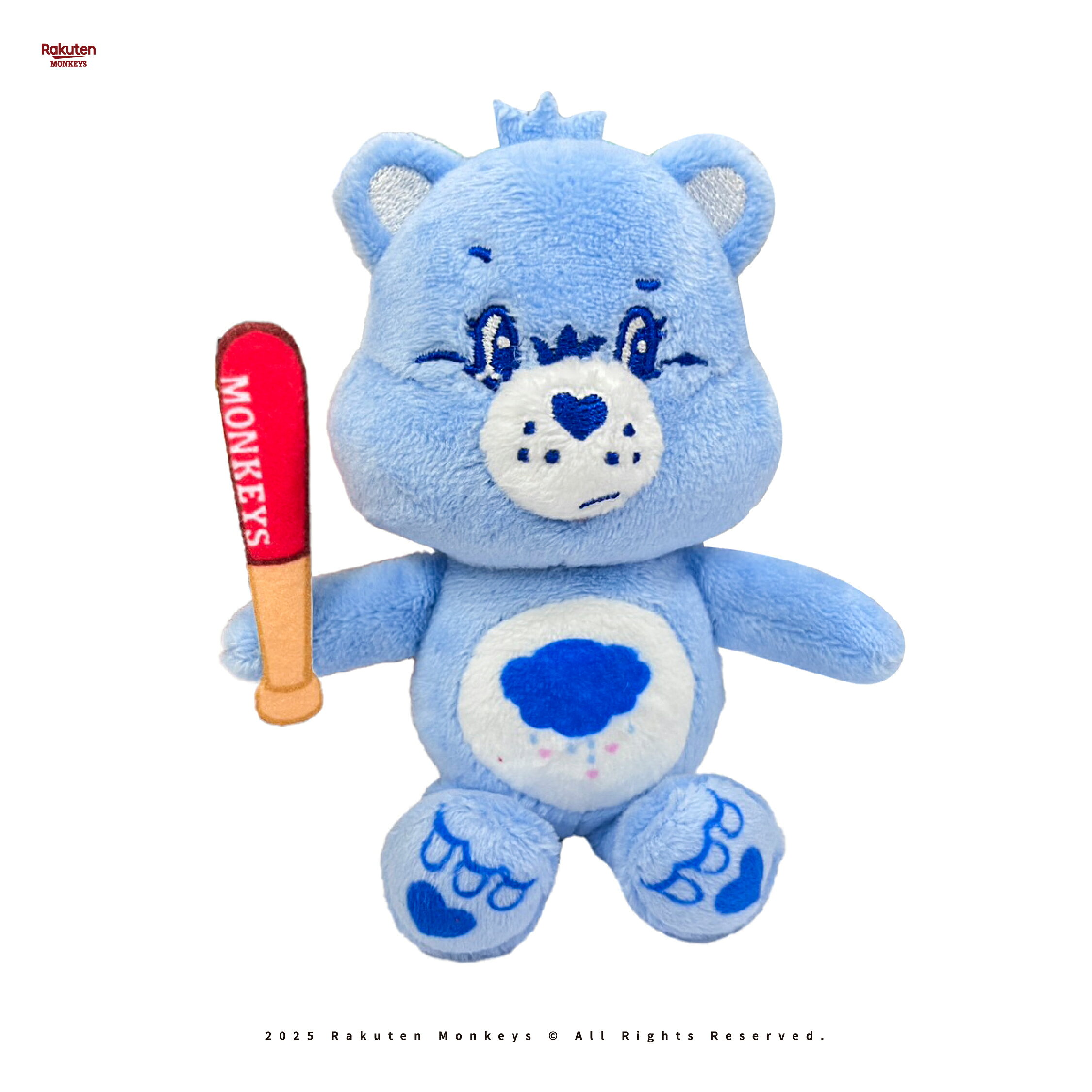 Rakuten Monkeys × Care Bears™ - 立體絨毛公仔鑰匙圈(3款) 2