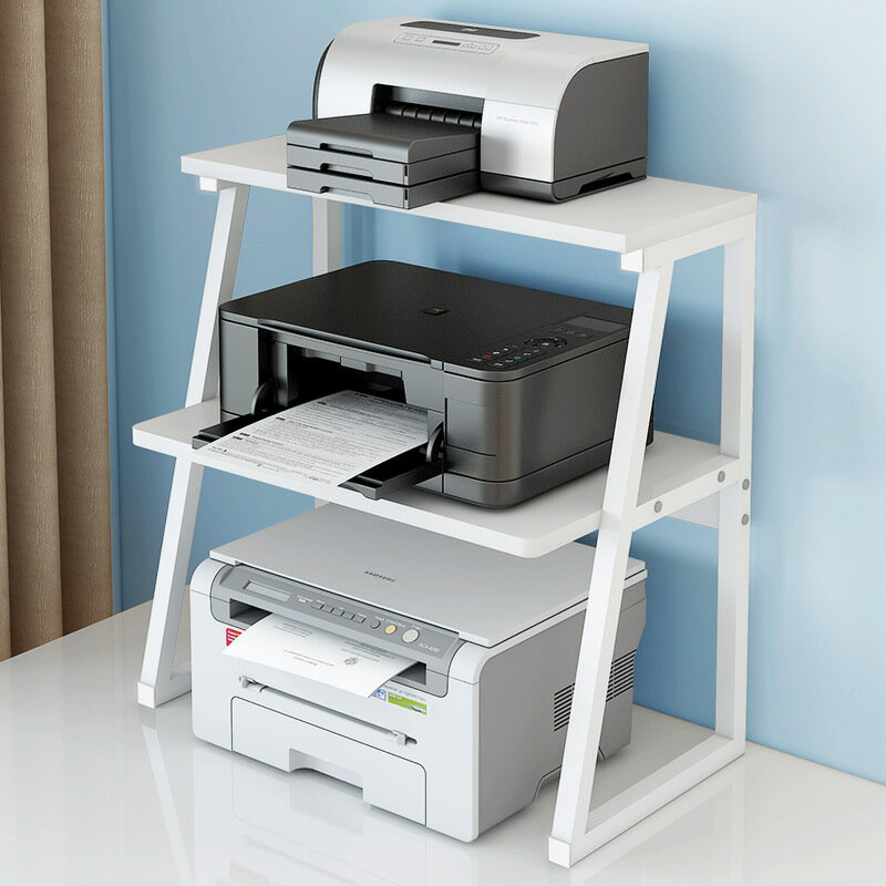 辦公桌面放打印機架省空間增高架桌上置物架家用收納多層復印機架