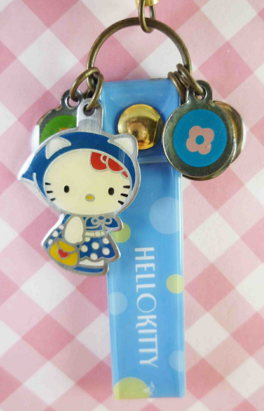 【震撼精品百貨】Hello Kitty 凱蒂貓 限定版手機提帶-藍頭巾 震撼日式精品百貨