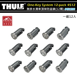 【露營趣】附鑰匙 THULE 都樂 One-Key System 12-pack 451200 無排水溝車頂架防盜鎖(12顆) 鎖孔 鎖芯 車頂架 攜車架 旅行架 荷重桿 橫桿
