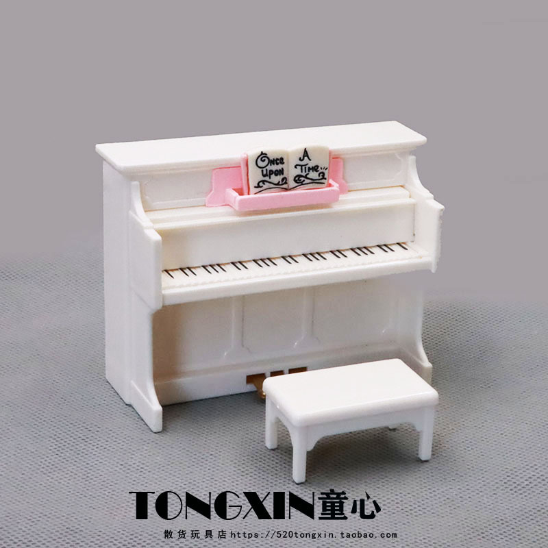 仿真過家家可愛迷你黑色小鋼琴模型擺件兒童玩具娃娃屋小配件玩偶 5