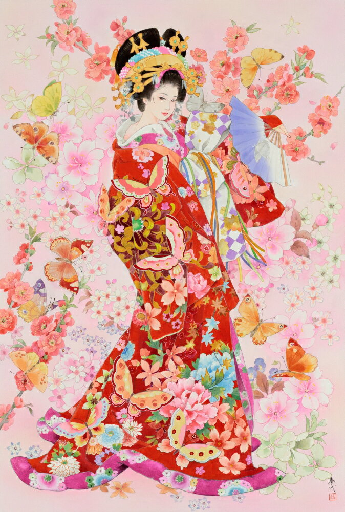 Posterazzi: Sakura Momo Rolled Canvas Art - Haruyo Morita (12 x 18 ...