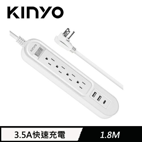 KINYO 1開4插USB延長線 CGCU-314 1.8M(6F)