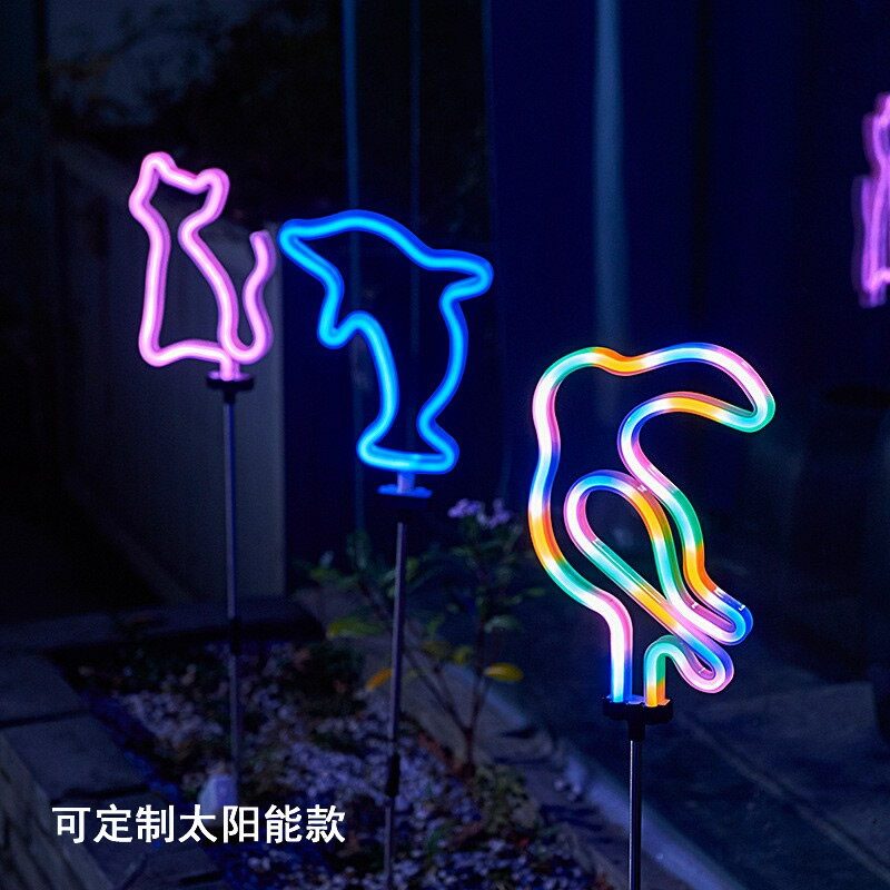 LED海豚地插燈動物造型燈防水別墅庭院燈工程亮化草坪裝飾燈戶外