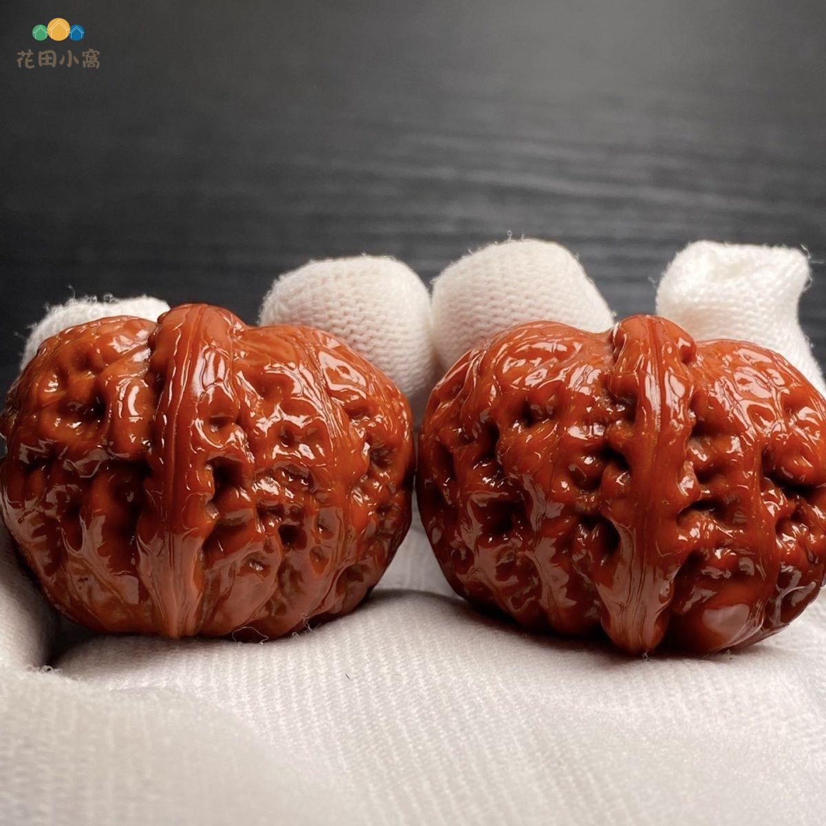 文玩核桃平谷元寶機刷拋光包漿畢業大元寶核桃獅子頭天然核桃成品h711