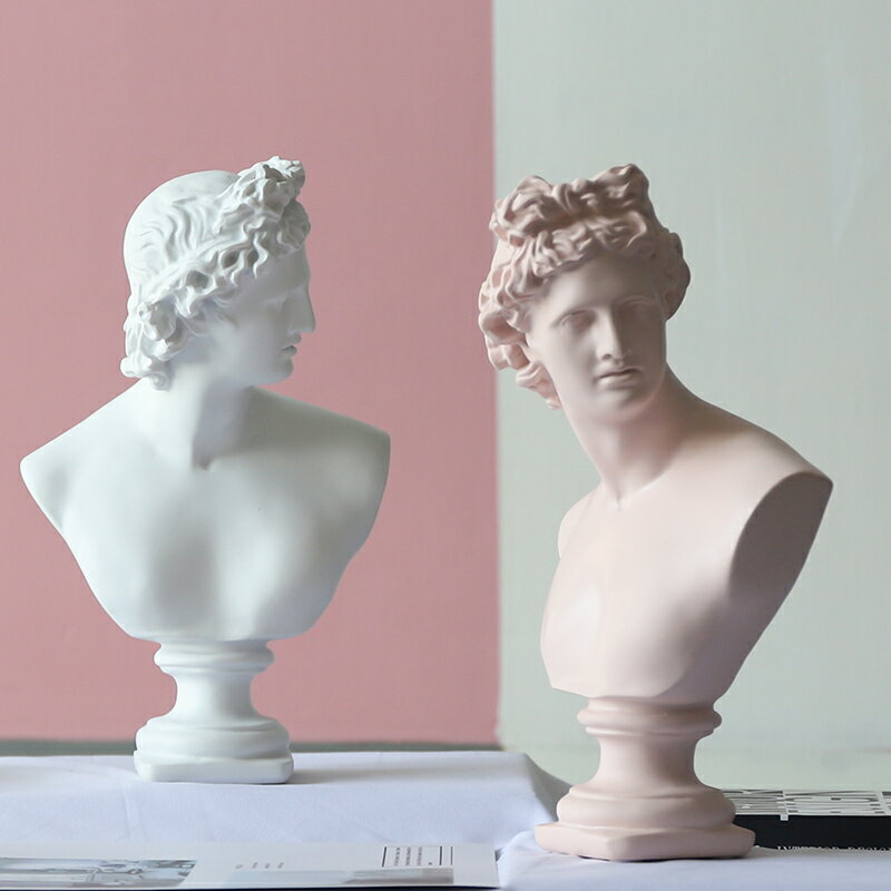 歐式大衛阿波羅人物雕像素描模特藝術品擺件書房客廳櫥窗裝飾品