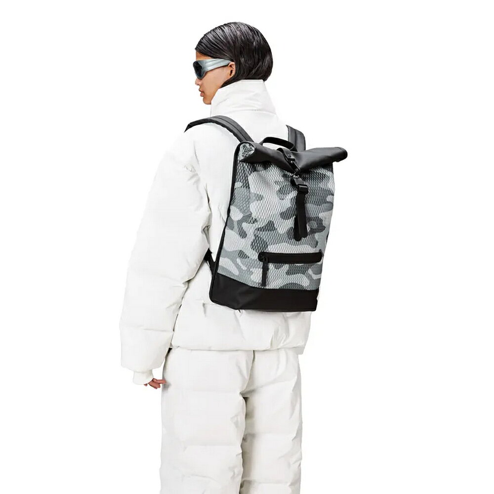 RAINS Rolltop Rucksack Mesh W3 網狀造型防水捲蓋後背包(13340) | 富士一品直營店 | 樂天市場Rakuten