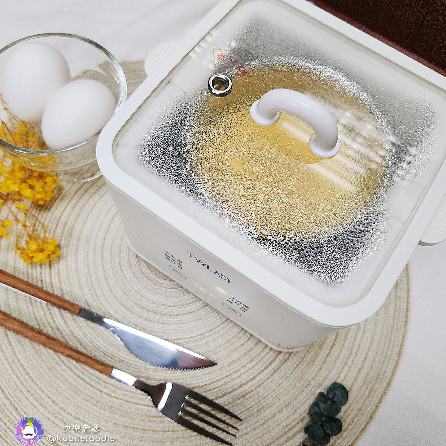 【TWLADY】多功能蒸煮蛋器/可煮5顆蛋/6檔功能/智能溫控/12小時預約 TW-1011 3