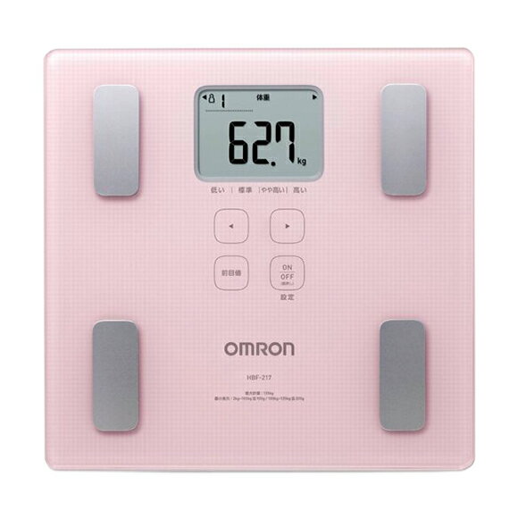 【醫康生活家】OMRON歐姆龍體重體脂計HBF-217(粉/白) 0