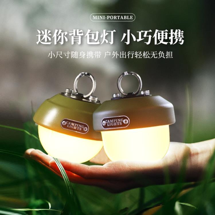 戶外露營燈松果燈驅蚊燈多功能帳篷氛圍燈野營滅蚊LED充電揹包燈