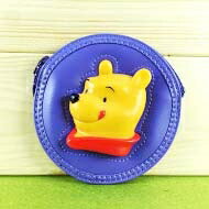 【震撼精品百貨】Winnie the Pooh 小熊維尼 圓形零錢包-紫 震撼日式精品百貨