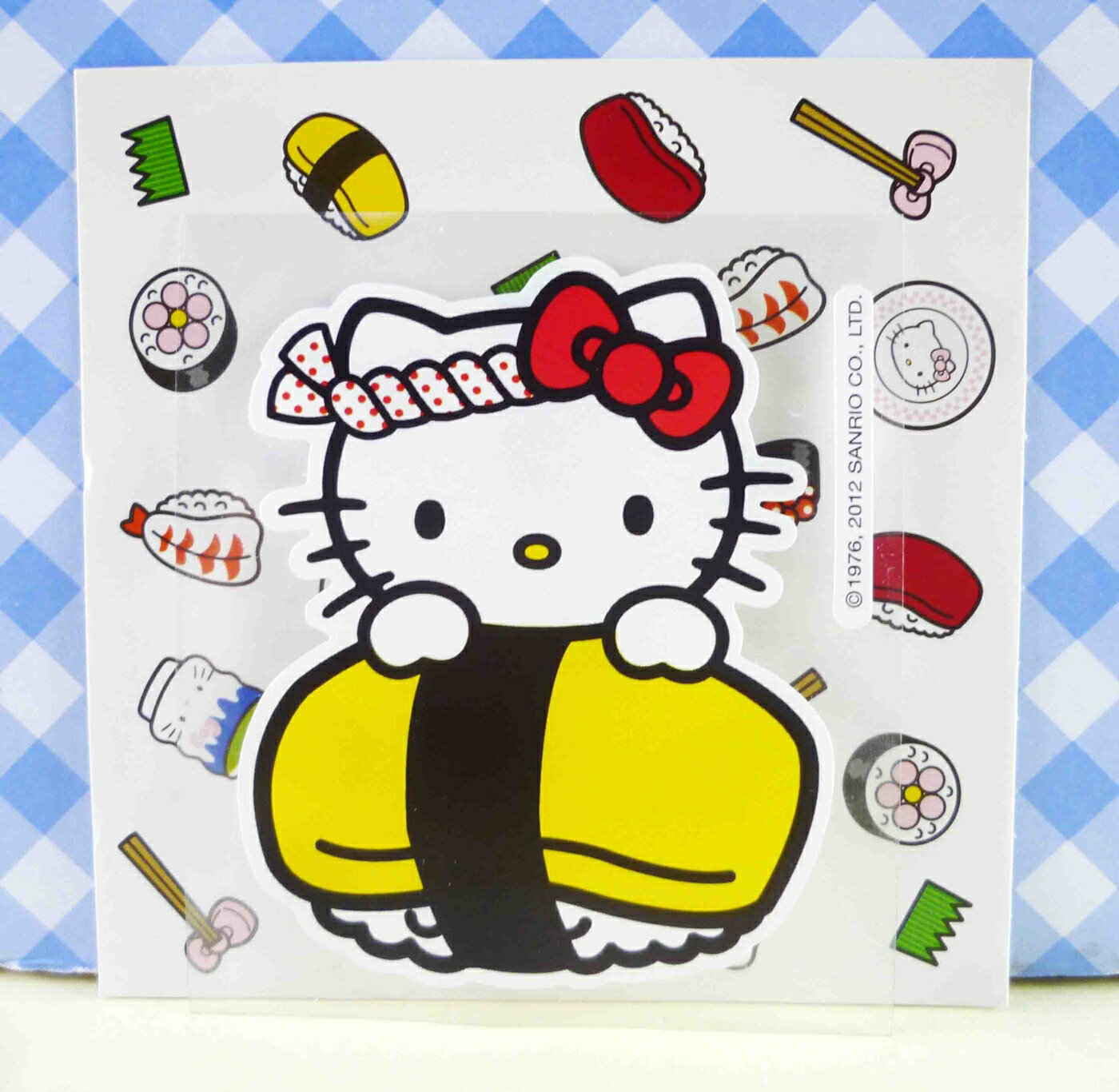 【震撼精品百貨】Hello Kitty 凱蒂貓 KITTY貼紙-壽司黃 震撼日式精品百貨