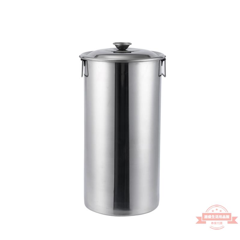 加厚不銹鋼珍珠奶茶桶帶蓋煮茶桶商用圓形湯桶湯鍋帶蓋電磁爐油桶