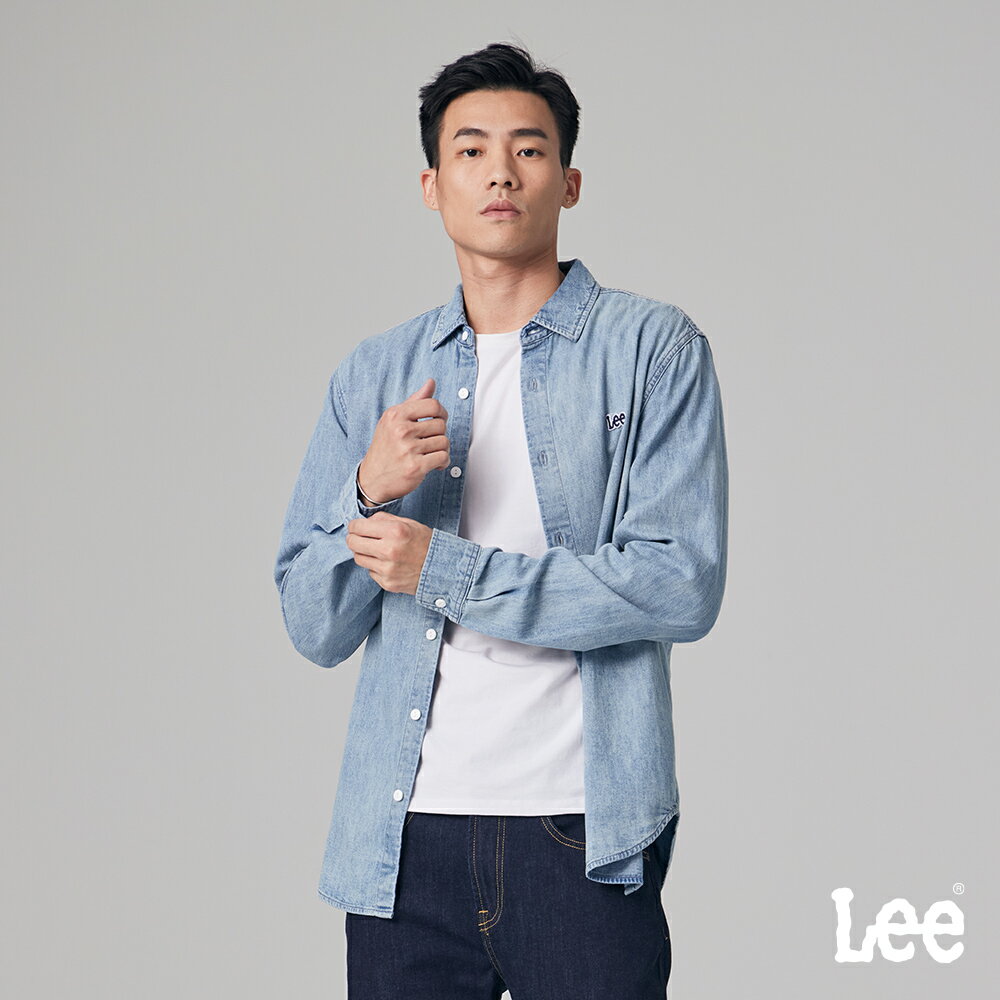Lee 舒適版型 牛仔長袖襯衫 男款 LB308005