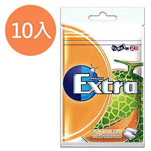 Extra 香濃蜜瓜口味 木糖醇無糖口香糖 28g (10包)/盒【康鄰超市】