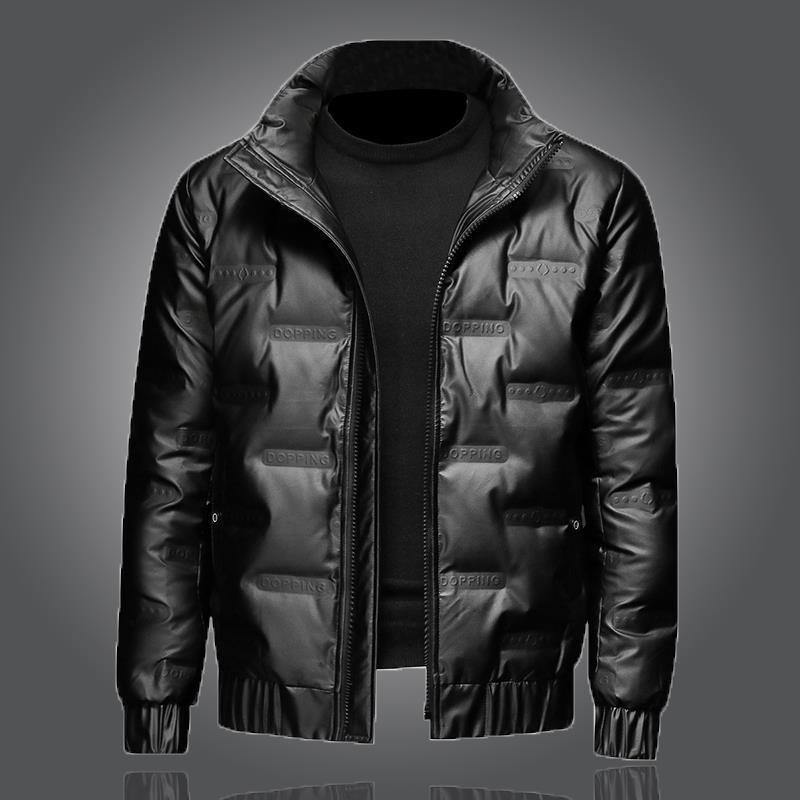 【秋冬新品】M-5XL大碼保暖外套 男裝外套 羽絨棉外套 加厚冬裝棉服男潮流時尚立領亮麵冬裝衣外套保暖短款夾剋外套