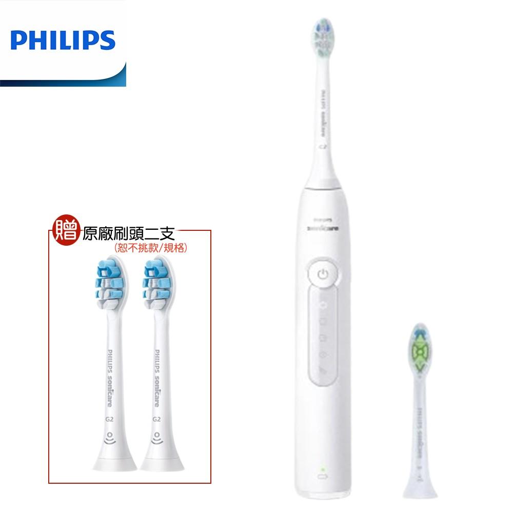 【贈原廠護齦刷頭兩個】PHILIPS 飛利浦 Sonicare 舒適潔淨音波電動牙刷-皓月白 HX5191