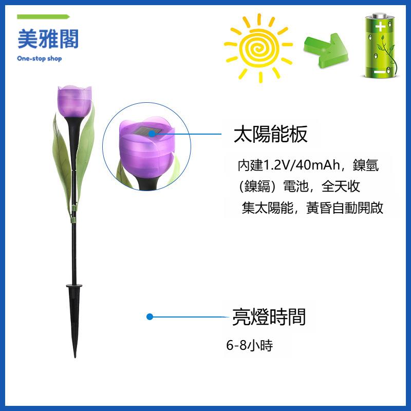 熱銷快發 太陽能 郁金香燈  仿真郁金香節日裝飾LED燈 戶外地插太陽能 景觀燈myg9111