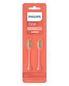 [3美日直購] Philips One Sonicare BH1022/01 珊瑚紅 2入補充替換牙刷頭 適用 HY1100/01 電動牙刷