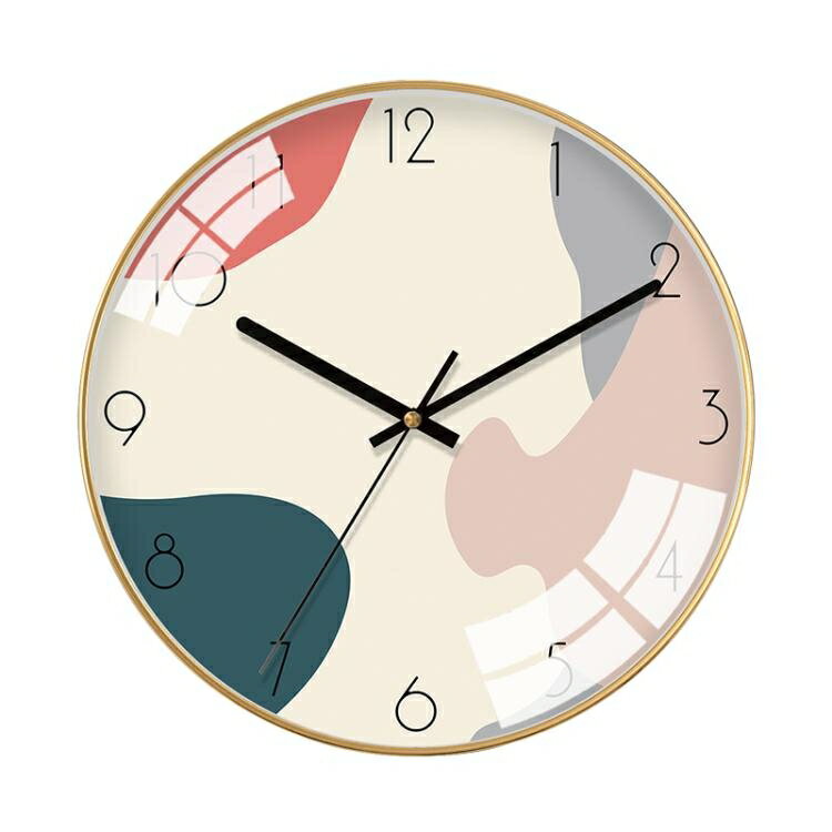 掛鐘 客廳家用時尚個性藝術掛鐘創意ins北歐風簡約時鐘掛牆免打孔鐘錶